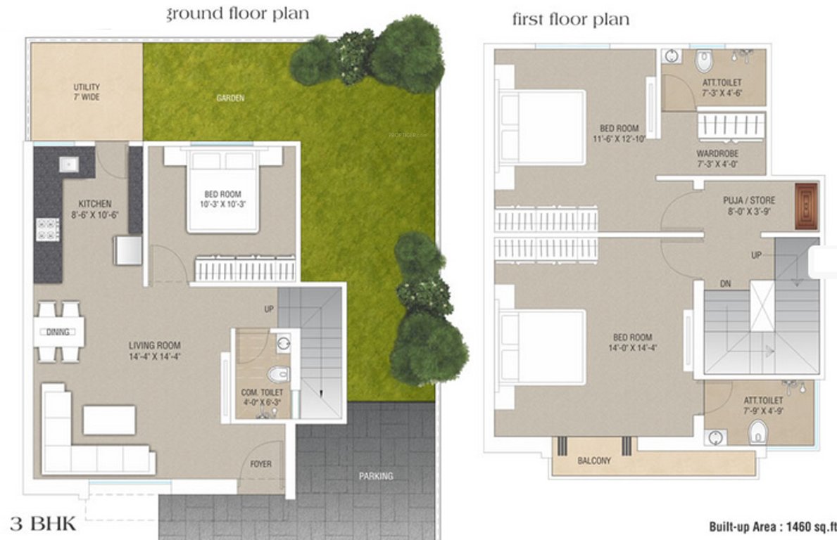 Rathin Sahjanand Duplex (3BHK+3T (1,460 sq ft) 1460 sq ft)