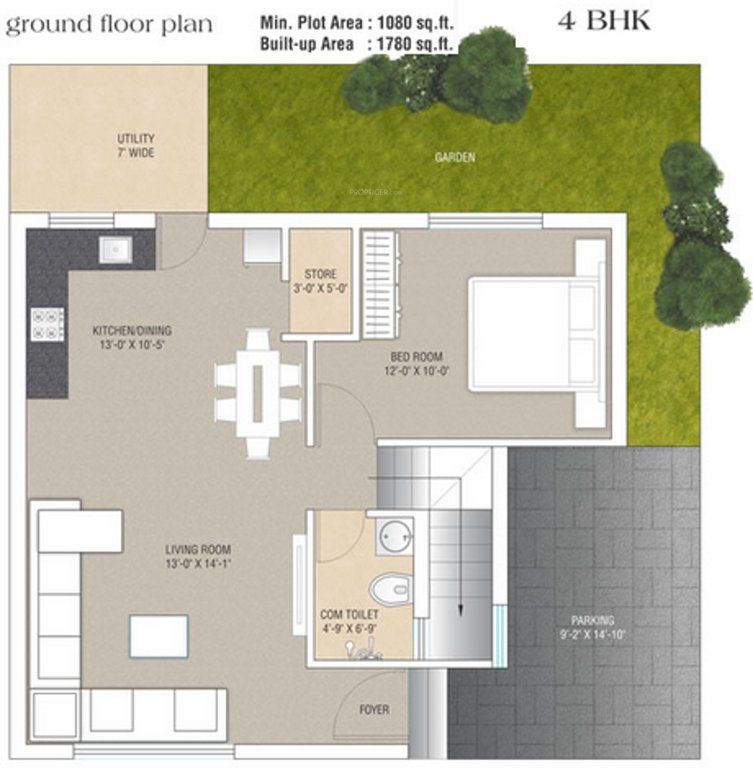 Rathin Sahjanand Duplex (4BHK+3T (1,780 sq ft) 1780 sq ft)