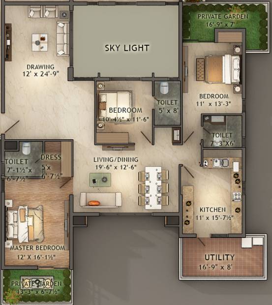 Northstar District 1 (3BHK+3T (2,229 sq ft) 2229 sq ft)