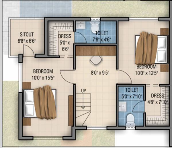 Fairyland Sai Amarantha (3BHK+3T (1,400 sq ft) 1400 sq ft)