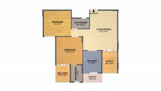 SV Spring Woods (2BHK+2T (1,160 sq ft) 1160 sq ft)