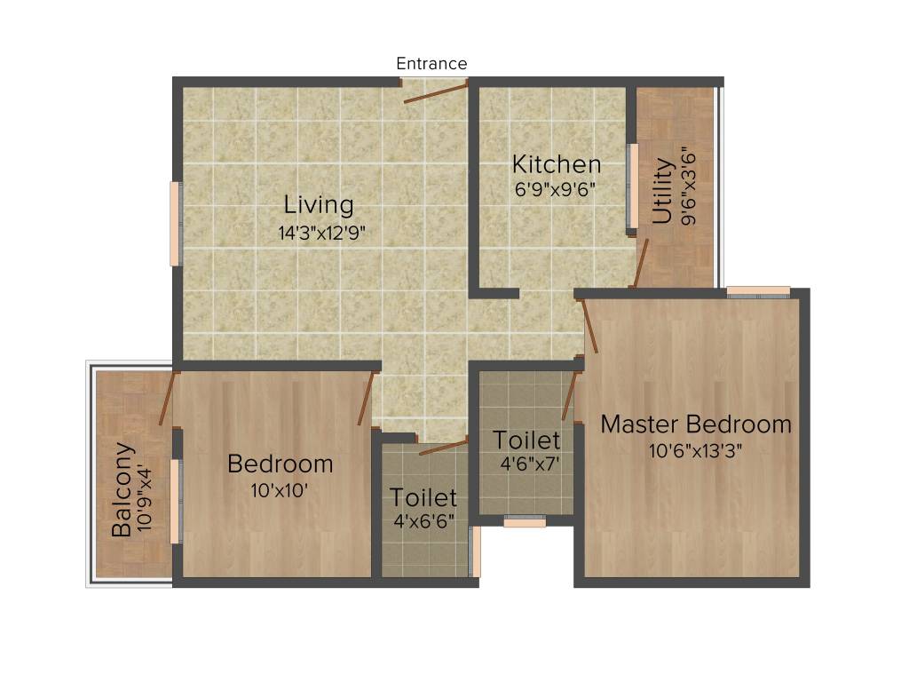 SV Luxuria (2BHK+2T (885 sq ft) 885 sq ft)