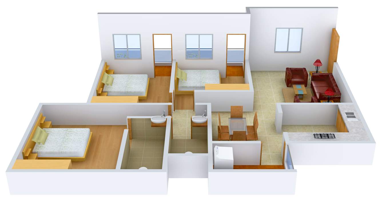 SV Luxuria (3BHK+2T (1,320 sq ft) 1320 sq ft)