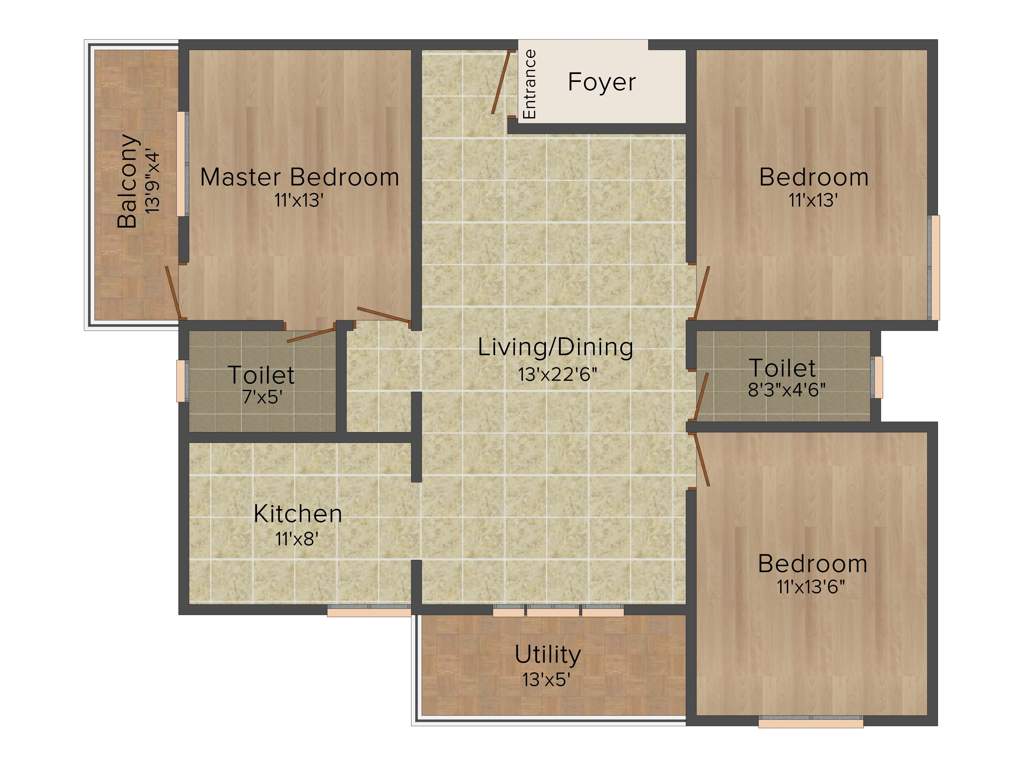 SV Luxuria (3BHK+2T (1,440 sq ft) 1440 sq ft)