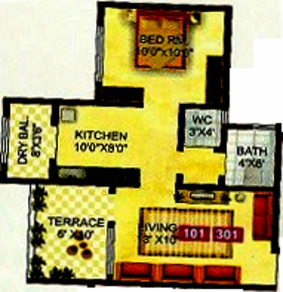 Shivam Kunal Heights (1BHK+1T (593 sq ft) 593 sq ft)