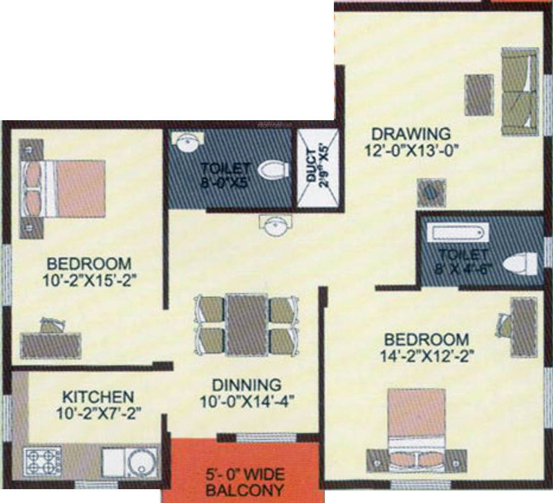 Amrita Green Field Residency (2BHK+2T (1,237 sq ft) 1237 sq ft) Amrita Green Field Residency (2BHK+2T (1,237 sq ft) 1237 sq ft)
