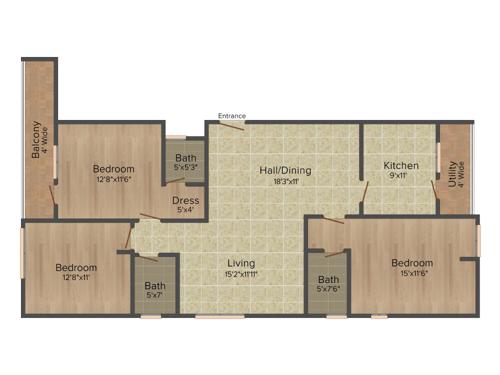 Shanta Panjagutta (3BHK+3T (1,726 sq ft) 1726 sq ft)