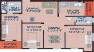 Amrita Green Field Residency (3BHK+3T (1,384 sq ft) 1384 sq ft)