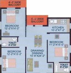 Amrita Green Field Residency (3BHK+3T (1,492 sq ft) 1492 sq ft)