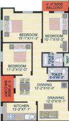 Amrita Green Field Residency (3BHK+3T (1,466 sq ft) 1466 sq ft)