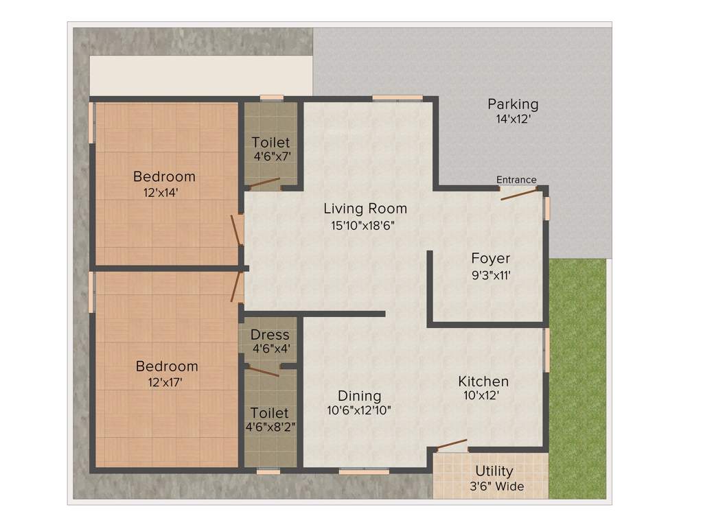 Praneeth Pranav Gems (2BHK+2T (1,420 sq ft) 1420 sq ft)