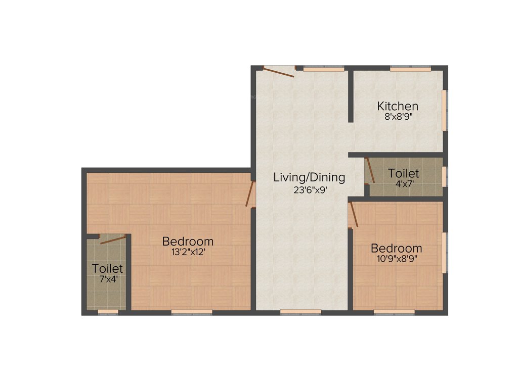 Vesta Sankar (2BHK+2T (948 sq ft) 948 sq ft)