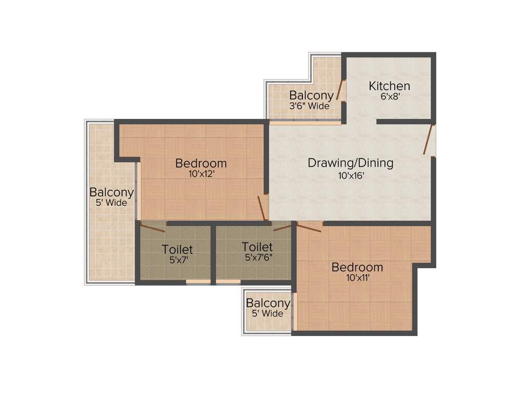 Bankey Aggarwal Heights (2BHK+2T (1,025 sq ft) 1025 sq ft)