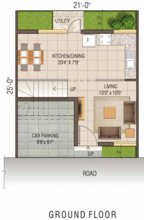  humming gardens Floor Plan Ground Floor Plan