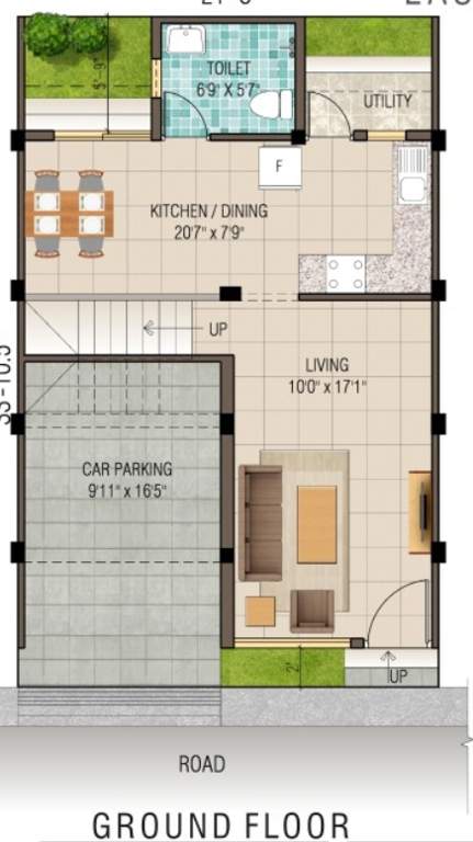  humming gardens Floor Plan Ground Floor Plan