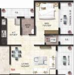 Floor Plan (1BHK+1T (660 sq ft) 660 sq ft) Tulip Enterprises Garden Floor Plan (1BHK+1T (660 sq ft) 660 sq ft)