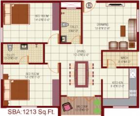 Mythri Arteor (2BHK+2T (1,213 sq ft) 1213 sq ft) Mythri Arteor (2BHK+2T (1,213 sq ft) 1213 sq ft)
