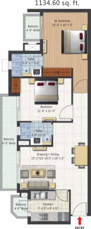 Capital Greens Phase 1 (2BHK+2T (1,135 sq ft) 1135 sq ft) Capital Greens Phase 1 (2BHK+2T (1,135 sq ft) 1135 sq ft)