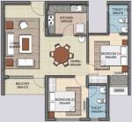 Malabar Turmeric Park (2BHK+2T (886 sq ft) 886 sq ft)