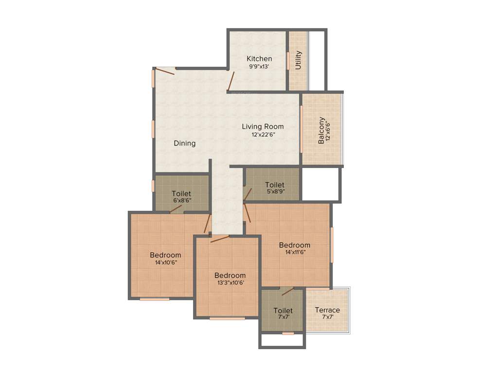 Naiknavare Mystique Moods (3BHK+3T (1,653 sq ft) 1653 sq ft)