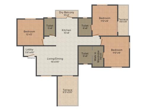 Shroff Serenade Royale (3BHK+3T (1,795 sq ft) 1795 sq ft)