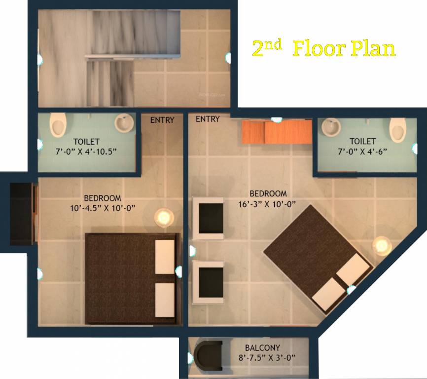 RSD Krsna (3BHK+3T (1,350 sq ft) 1350 sq ft)