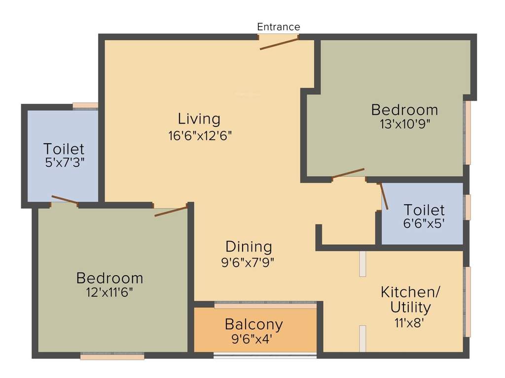 RK Suraksha Suraksha Landmark (2BHK+2T (1,040 sq ft) 1040 sq ft)