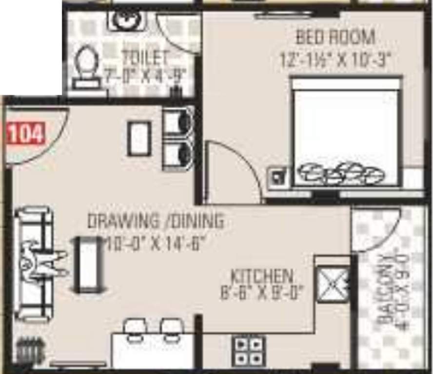 Samanvay Atmosphere (1BHK+1T (600 sq ft) 600 sq ft)