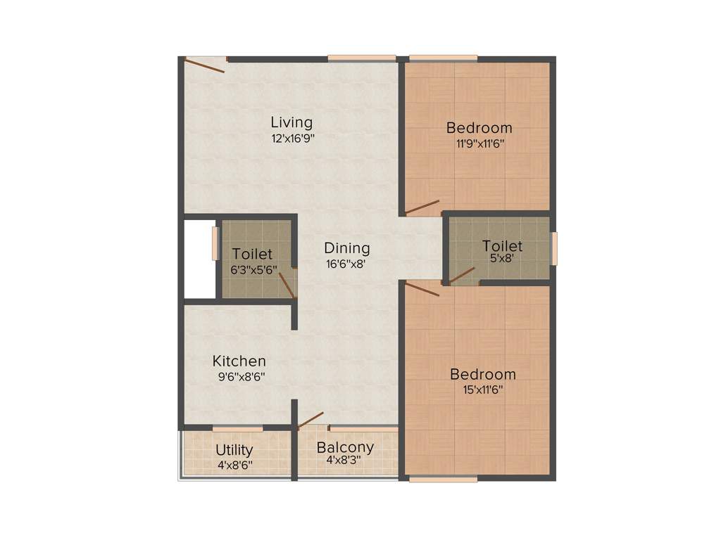 Thanushree Sainandana (2BHK+2T (1,215 sq ft) 1215 sq ft)