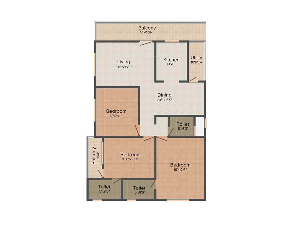 Thanushree Sainandana (3BHK+3T (1,705 sq ft) 1705 sq ft)