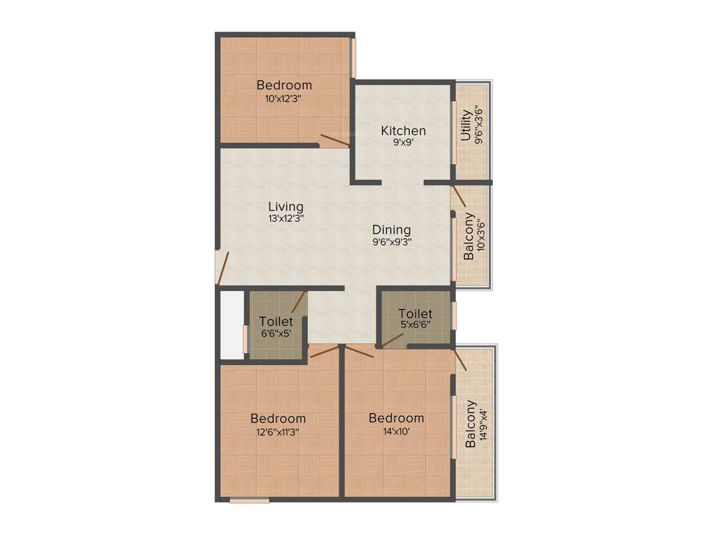 Thanushree Sainandana (3BHK+2T (1,340 sq ft) 1340 sq ft)