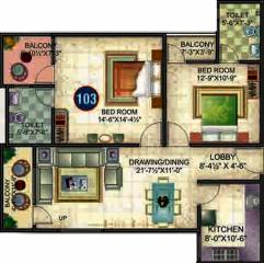 Ashapurna Empire (2BHK+2T (1,253 sq ft) 1253 sq ft) Ashapurna Empire (2BHK+2T (1,253 sq ft) 1253 sq ft)