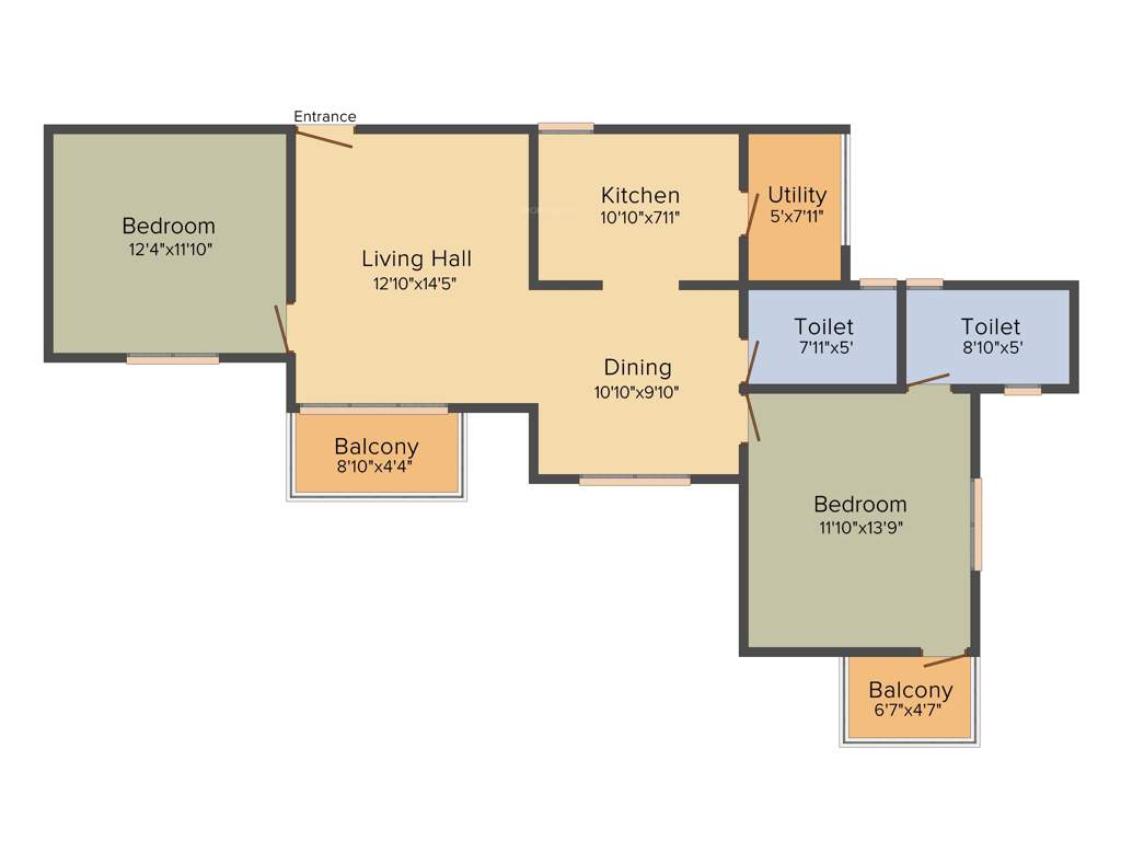 MJ Lifestyle Amadeus (2BHK+2T (1,093 sq ft) 1093 sq ft)