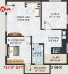 Balaji Serenity (2BHK+1T (718 sq ft) 718 sq ft) Balaji Serenity (2BHK+1T (718 sq ft) 718 sq ft)