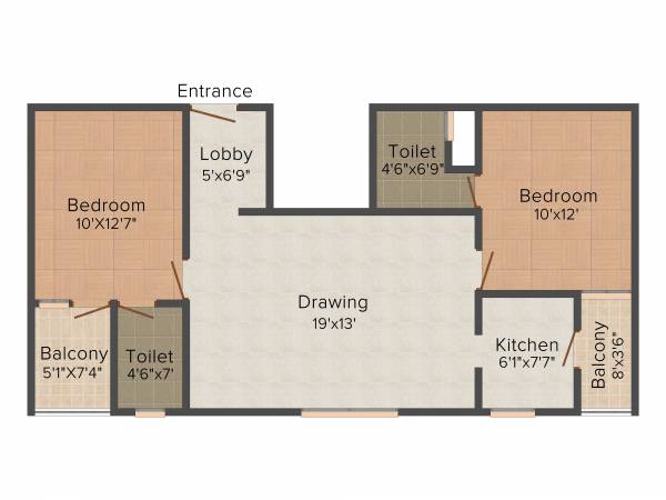Virasat Affluence (2BHK+2T (1,036 sq ft) 1036 sq ft) Virasat Affluence (2BHK+2T (1,036 sq ft) 1036 sq ft)