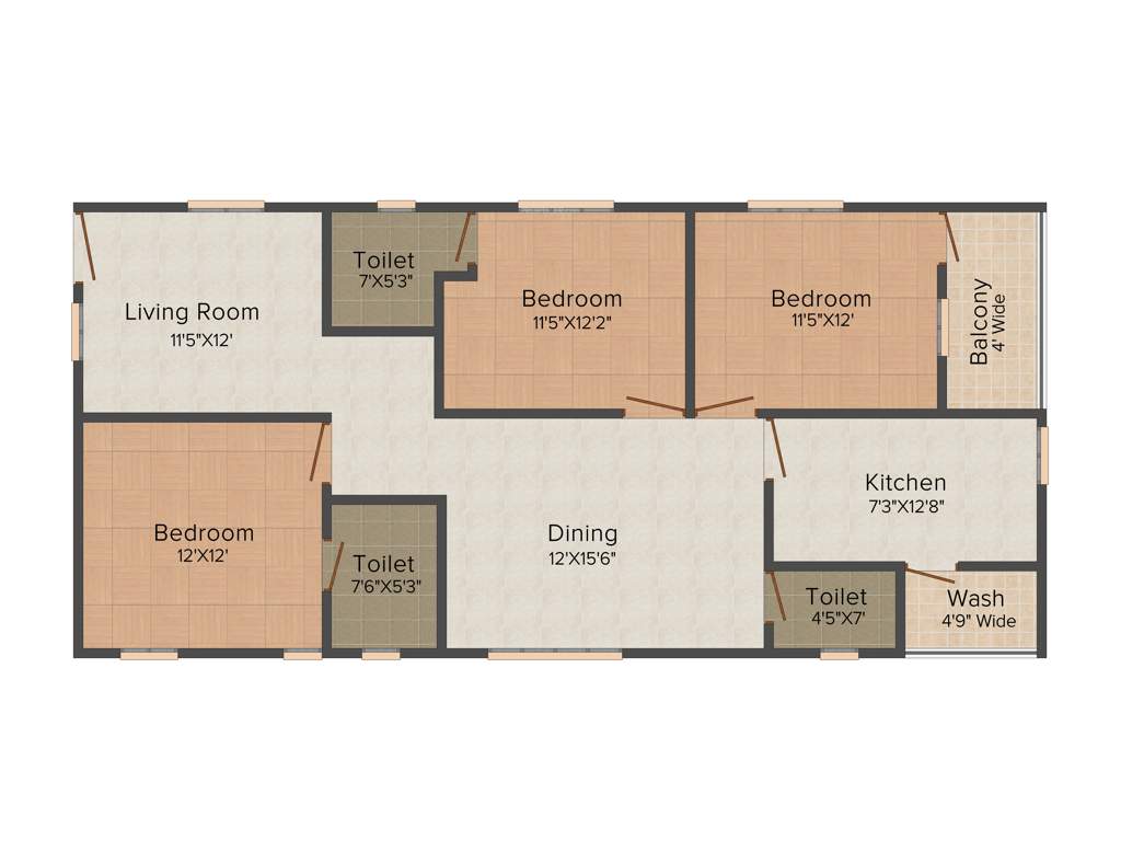 Mahalaxmi Sai Srinivasam (3BHK+3T (1,450 sq ft) 1450 sq ft)