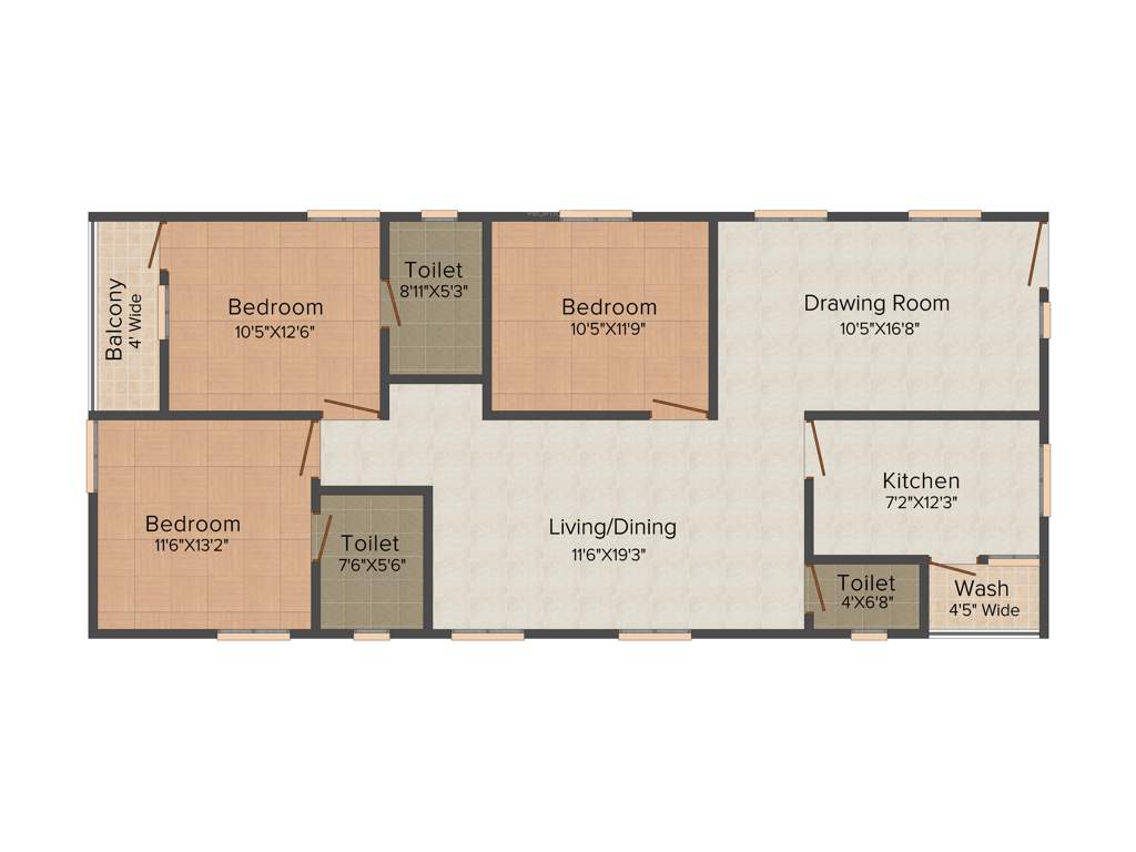 Mahalaxmi Sai Srinivasam (3BHK+3T (1,500 sq ft) 1500 sq ft)