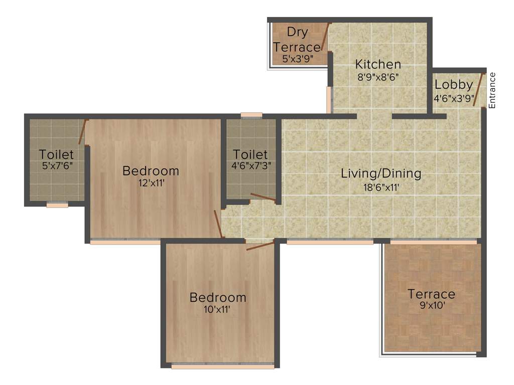 Vastukalp The Onyx (2BHK+2T (1,013 sq ft) 1013 sq ft)