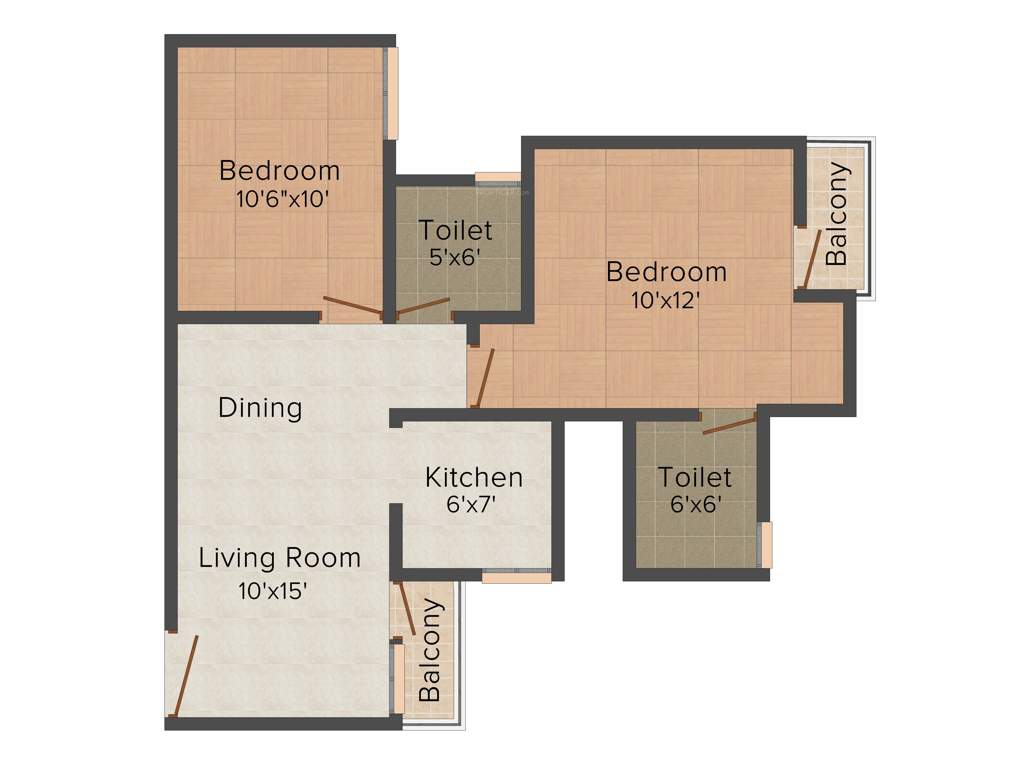 Amrapali Dream Valley (2BHK+2T (805 sq ft) 805 sq ft)