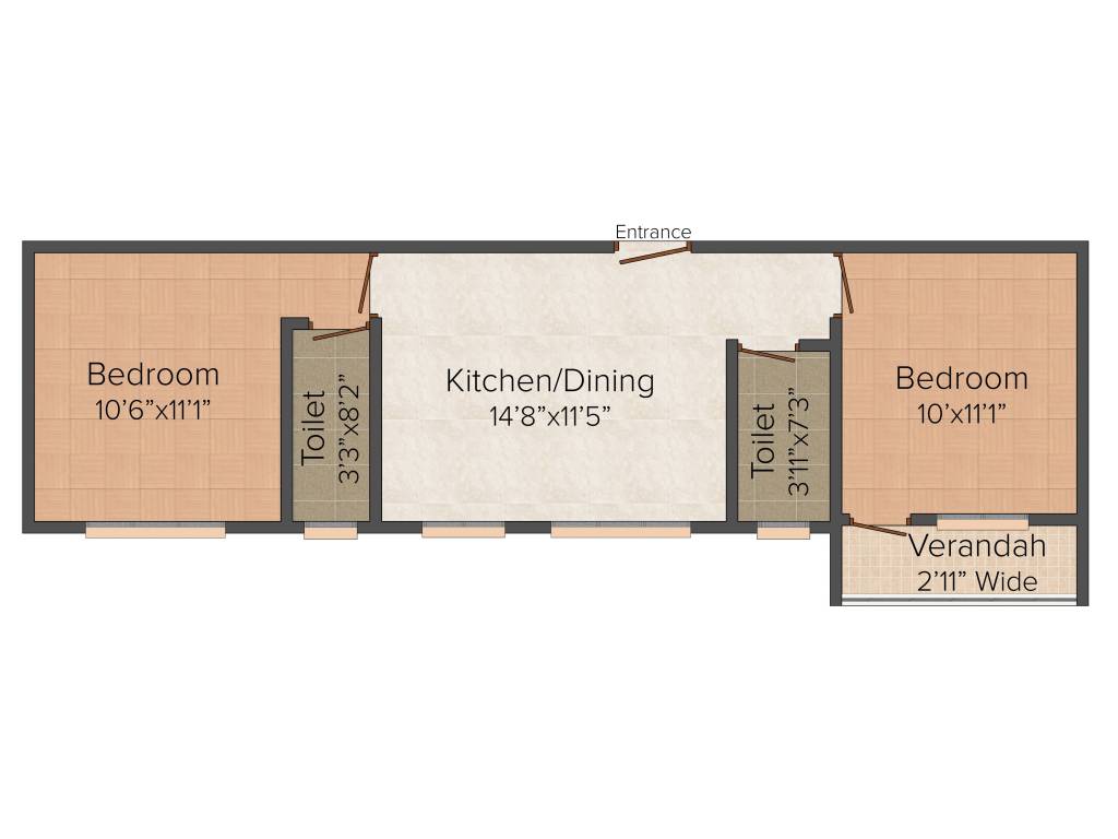 Realmark Vista (2BHK+2T (764 sq ft) 764 sq ft)