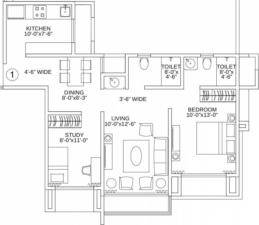 Sudarshan Sky Garden (1BHK+2T (800 sq ft)   Study Room 800 sq ft) Sudarshan Sky Garden (1BHK+2T (800 sq ft)   Study Room 800 sq ft)