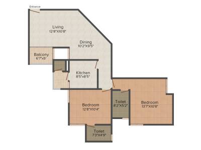 Trinity Venus (2BHK+3T (1,214 sq ft) + Servant Room 1214 sq ft) Trinity Venus (2BHK+3T (1,214 sq ft) + Servant Room 1214 sq ft)
