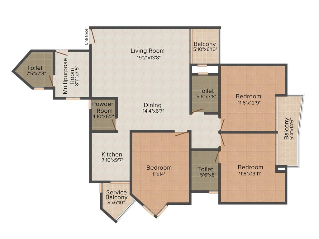 Assotech The Nest (3BHK+3T (1,790 sq ft) 1790 sq ft)