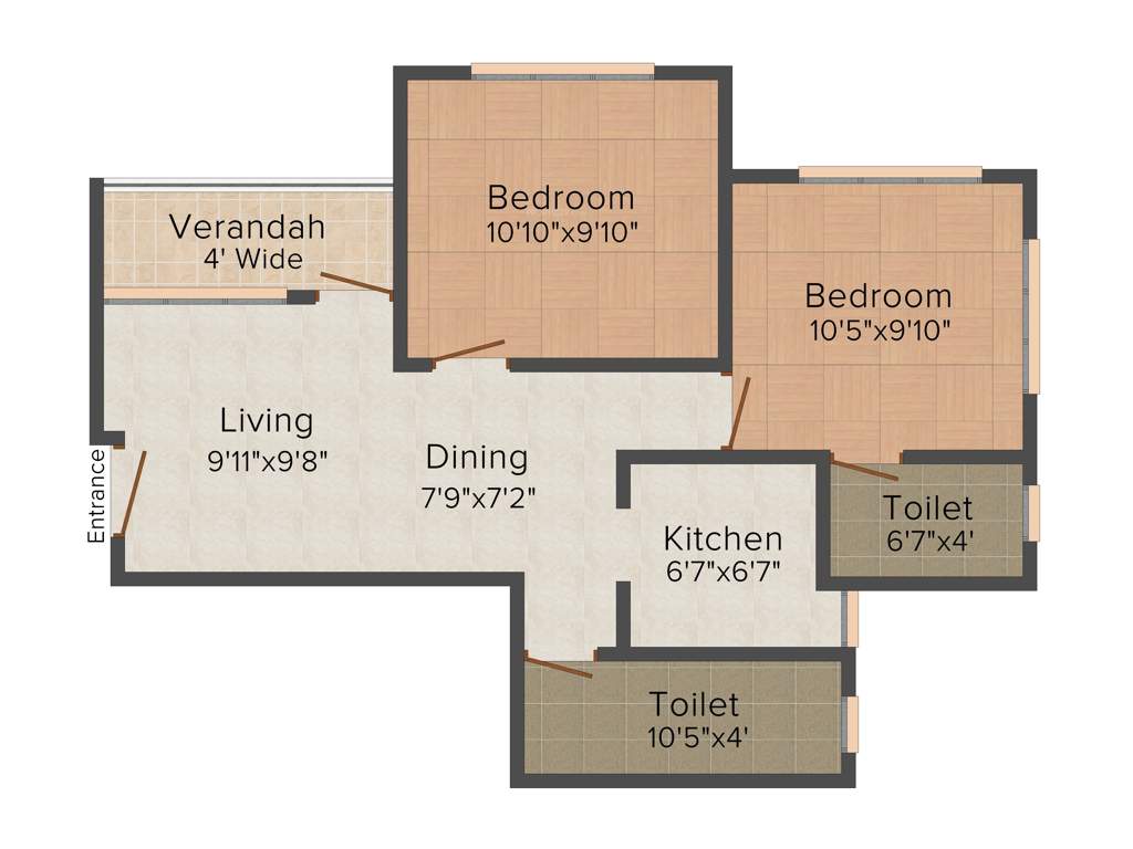 Govind Govindnagar (2BHK+2T (747 sq ft) 747 sq ft)