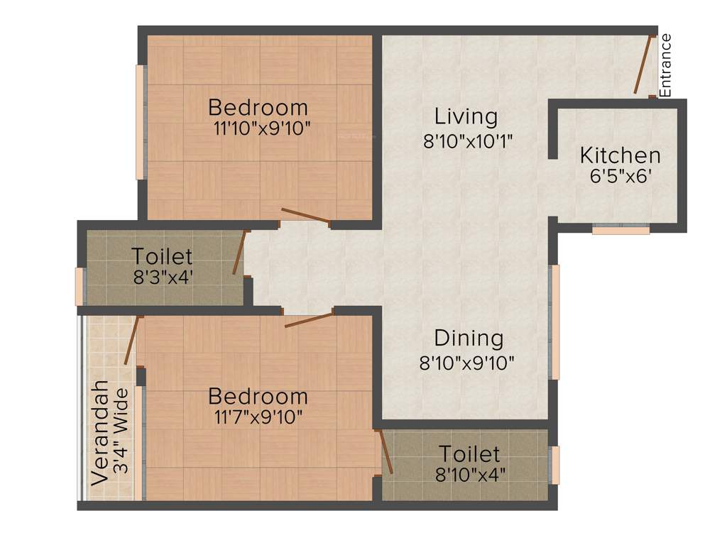 Govind Govindnagar (2BHK+2T (819 sq ft) 819 sq ft)