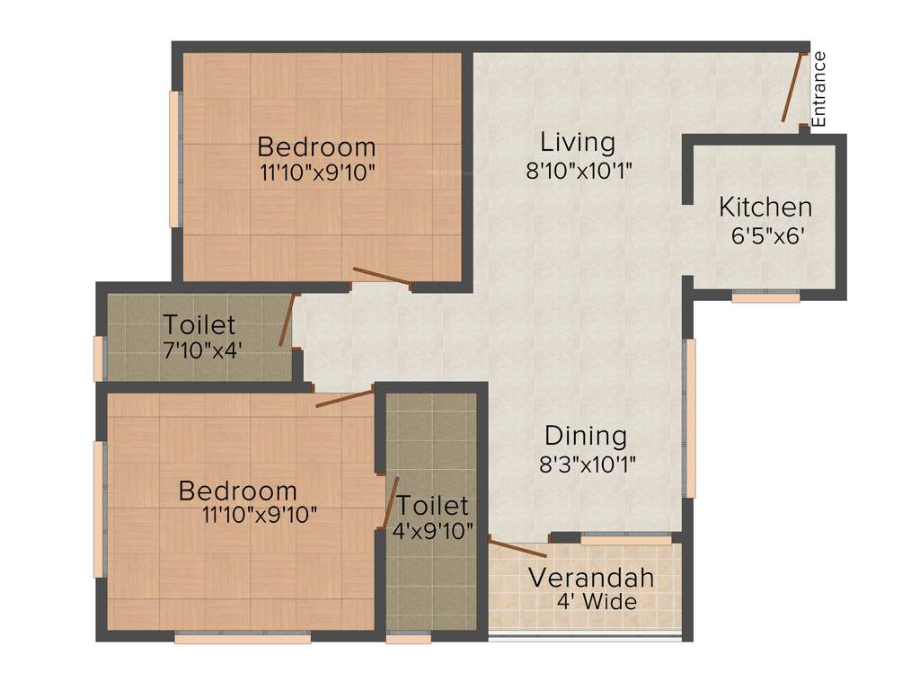 Govind Govindnagar (2BHK+2T (829 sq ft) 829 sq ft)