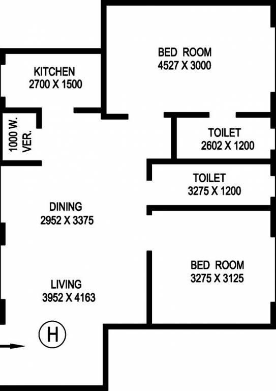 Govind Govindnagar (2BHK+2T (980 sq ft) 980 sq ft)