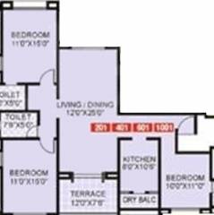 Kumar Gulmohar (3BHK+2T (1,445 sq ft) 1445 sq ft) Kumar Gulmohar (3BHK+2T (1,445 sq ft) 1445 sq ft)