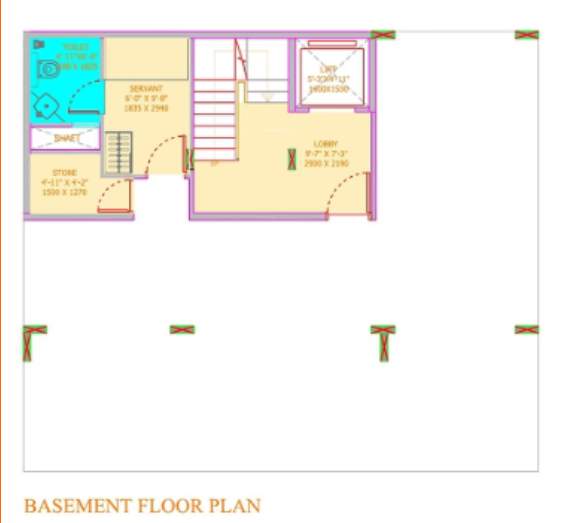  sports city villas Floor Plan Basement Floor Plan