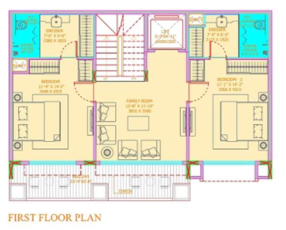  sports city villas Floor Plan First Floor Plan